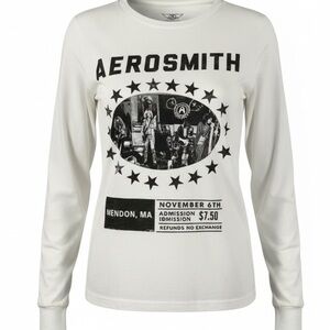 NWOT Unisex AEROSMITH Retro Vibe Long Sleeved Graphic Concert Tee